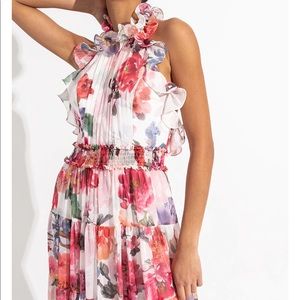 PATBO floral high neck maxi dress. Size 4. NEW WITH TAGS.